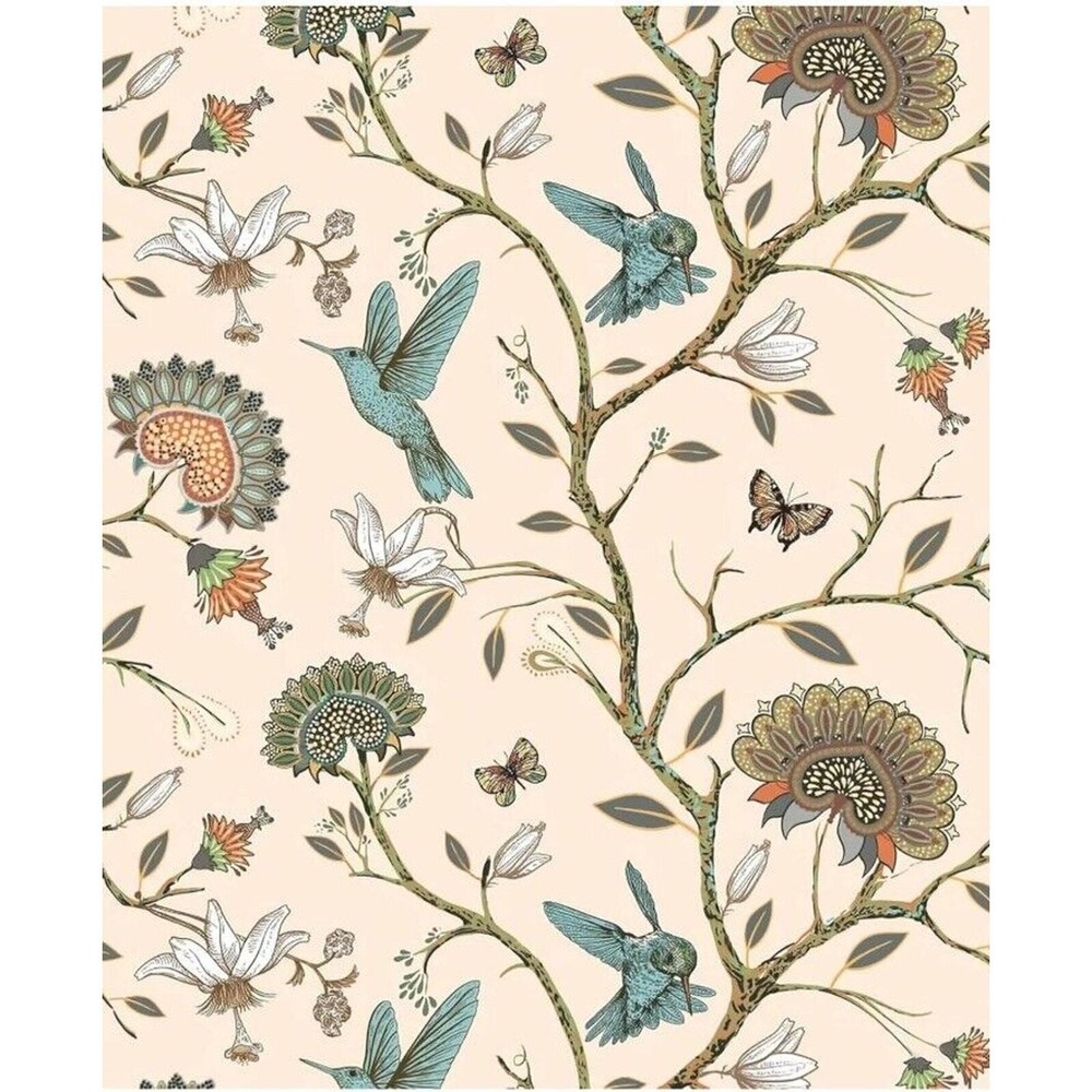 Bird Wallpaper Removable Self‎ Adhesive Wall Paper Vintage Decorative Floral